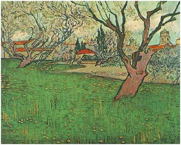 Vincent Van Gogh View of Arles with flowering trees oil painting image